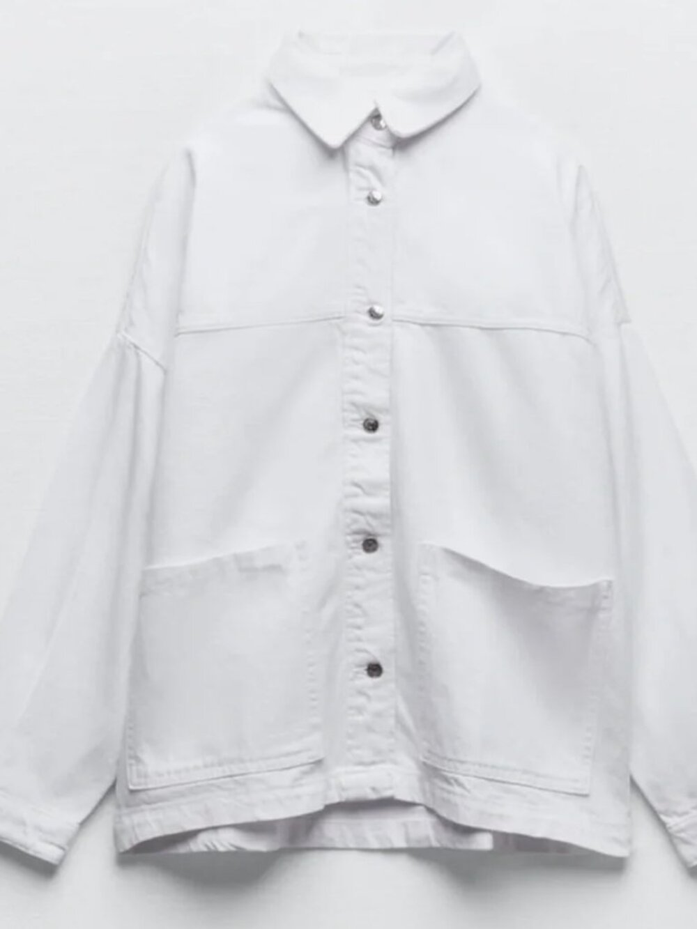 Zara - White Denim Jacket - M